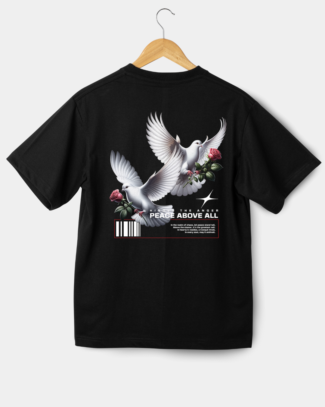 Peace above T-shirt