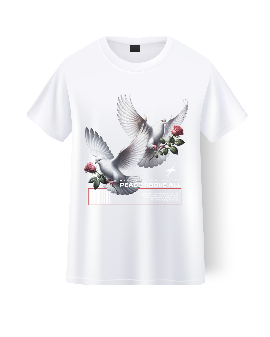 Peace above T-shirt
